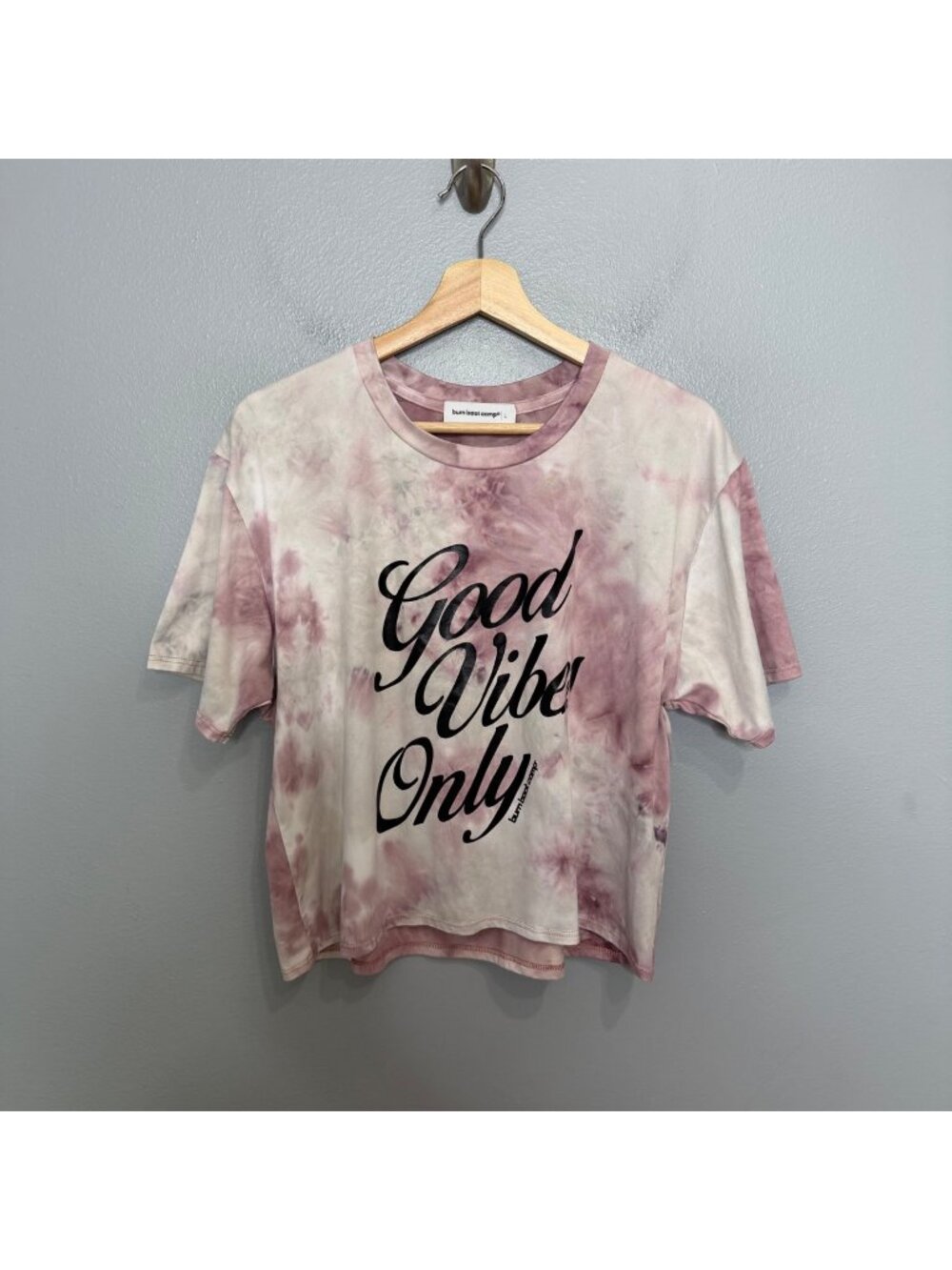 BURN BOOT CAMP tie dye crop tee size L